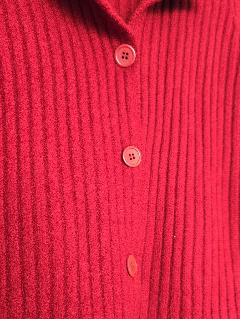 Jones New York Rust Ribbed Button-Front Cardigan - Picture 4 of 11